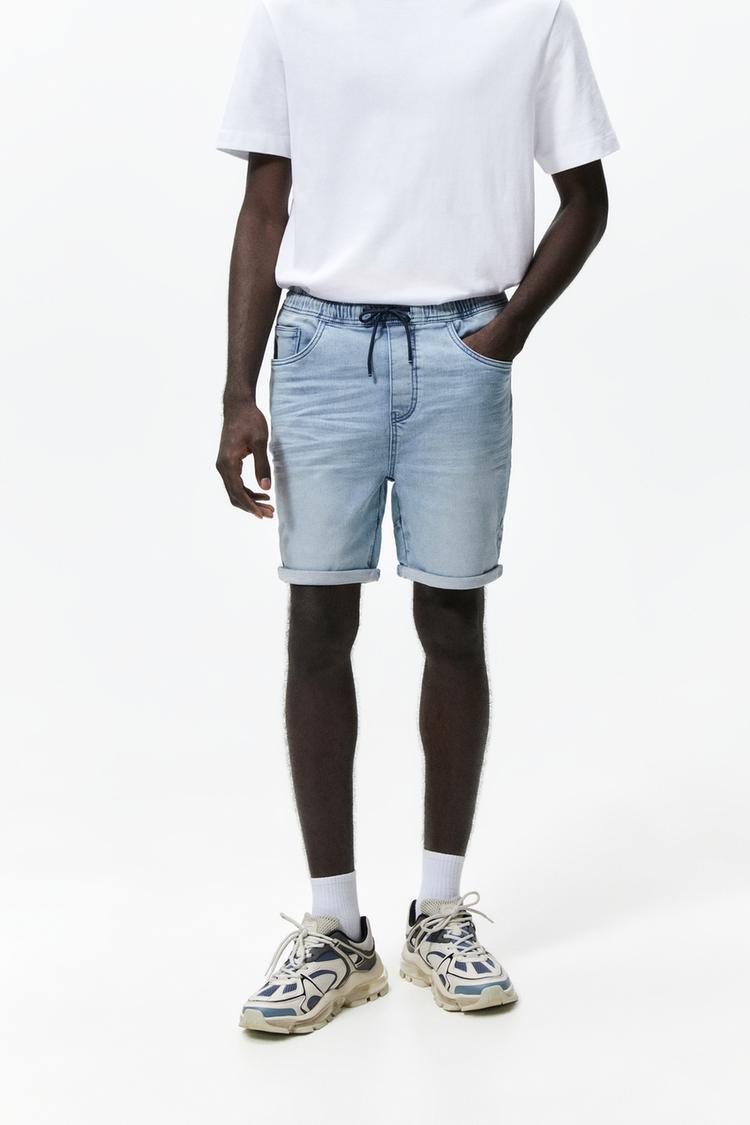 SOFT DENIM SHORTS Light blue ZARA United States